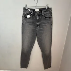 AGOLDE Pinch Waist Skinny Jeans 26 Interlude Black Grey thumbnail 2