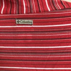 Columbia Orange Striped Deep Scoop Neck Outdoor Casual Performance Top‎ thumbnail 7