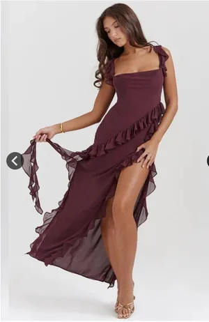 Burgundy Formal Dress thumbnail 2
