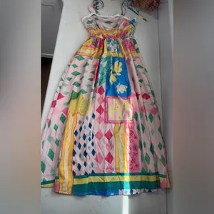 SheIn Vibrant Geometric Floral Midi Dress thumbnail 4