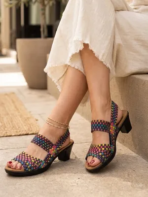 Bernie Rainbow WOMEN'S FASHION SUMMER HEEL SANDAL SHOES - Rainbow colors size 9 thumbnail 1
