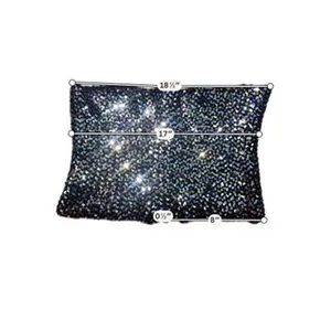Creations III Womens Black Sequined‎ Tube Top Strapless Sparkle Party Crop Top thumbnail 3