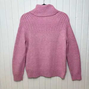 J. Crew Turtleneck Pink Cozy Soft Barbie Winter Sweater‎ Size S thumbnail 3