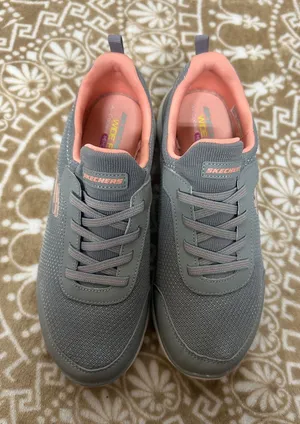 Skechers Gray with Coral Lined Slip-On Lace Sneakers thumbnail 1