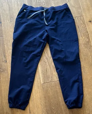 Figs Blue jogger Pants with Elastic Cuffs and Drawstring Waist XL‎ thumbnail 1