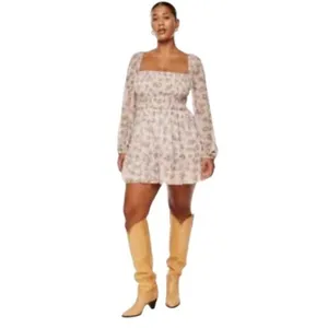 Wilfred x Aritzia -Tempest Smocked Mini Dress Sz M thumbnail 2