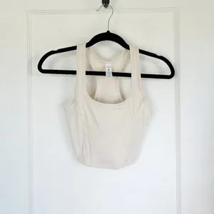 Balance | Vitality Roam Crop Athletic Tank Top in Ivory‎ White Size XSmall thumbnail 3