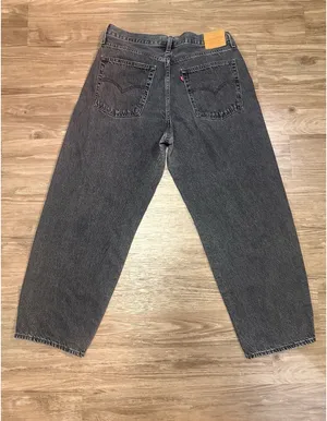 Levi’s Premium Baggy Dad Jeans W32 Black Big E High Rise 100% Cotton thumbnail 4