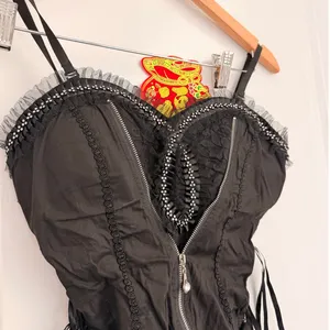 Oh Yes Bustier Black Goth‎ Dark Feminine Vampire Victorian Small Top thumbnail 4