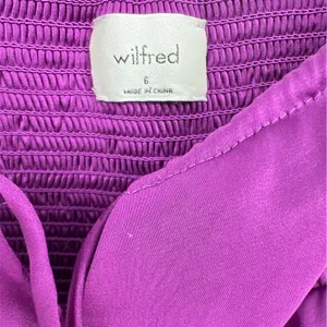 Aritzia Wilfred Bellow Satin Dress Size‎ 6 Cloudy Lilac GUC thumbnail 6