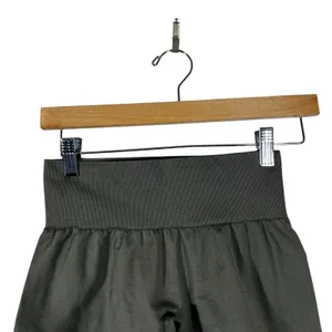NVGTN Seamless Solid Biker Shorts Dark Olive Green Athletic Gym Yoga Size XS thumbnail 2
