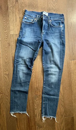 Agolde distressed hem skinny jeans size 26 thumbnail 1