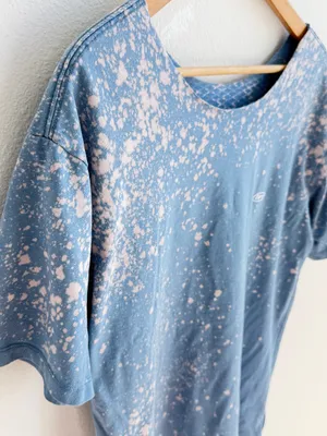 Vans blue off the shoulder bleached tee thumbnail 5