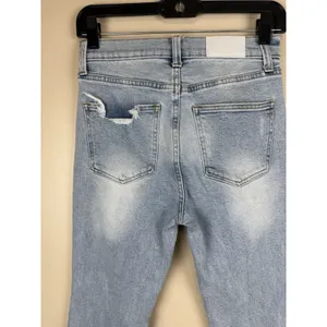 Pistola Women’s High Rise Cropped Denim Jeans Light Wash Raw Hem Size 26 thumbnail 6