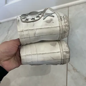 Golden Goose White Slide Silver Metallic Leather Star Flash High Top Sneakers thumbnail 5