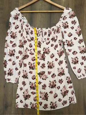 Sunday Best Aritzia Pink Floral Delilah Mini Dress Long Sleeve size Small‎ thumbnail 6