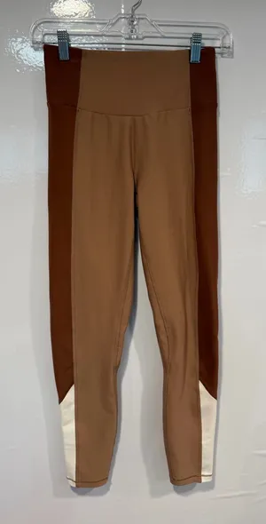 Colorblock YPB Abercrombie and Fitch Active Leggings‎ in Brown and Tan thumbnail 1