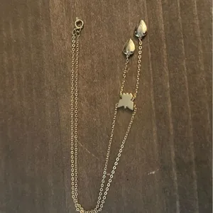 Vintage butterfly and hearts necklace thumbnail 2