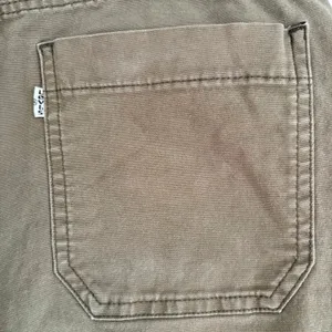 Levis Mile High Cropped Wide Leg Pants Olive Green Button‎ Fly Womens 31 thumbnail 4