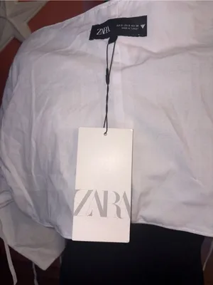 NWT-Zara White Colloared Halter Wrap Women's Top thumbnail 8