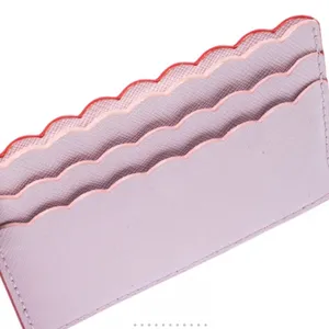 Kate Spade Coral and Pink Morris Lane Leather Card Holder with Scalloped Edge thumbnail 4