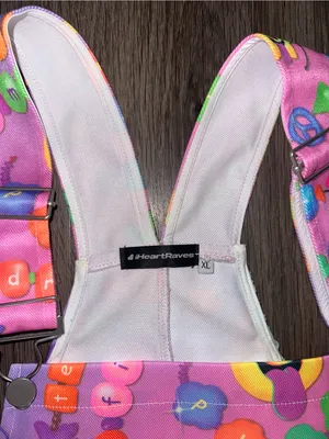 Iheartraves pastel color KANDI Trip overalls with chain thumbnail 13