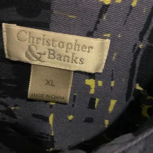 Christopher & Banks, long sleeve cotton lightweight jacket size XL thumbnail 2