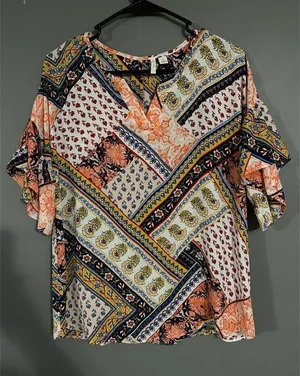 Cato Est 1946 Bell Sleeve Short Sleeve Top Size Small thumbnail 1