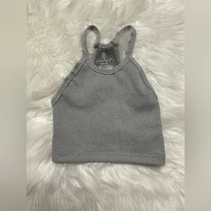 Free People Happiness Runs Crop Tank in Heather Grey thumbnail 7