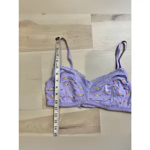 Savage x Fenty NWT Women Large Cotton Lace Trim Rainbow Logo Triangle Bralette thumbnail 6
