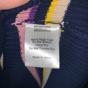 All:Row boutique rainbow navy ribbed S Betsey long dress thumbnail 4