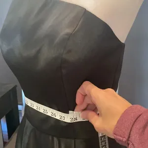 Women’s Black One Shoulder Satin Full Length Prom Party Dress Corset Back Size 2 thumbnail 10