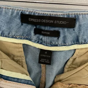 Express Editor Capris Light Wash Denim Cropped Wide Leg Womens 4 thumbnail 4