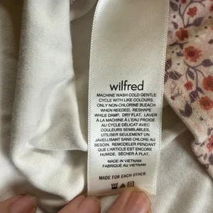 Wilfred Aritzia Only Mini Dress Pink Floral Square‎ Neck Side Tie Wrap Small thumbnail 8