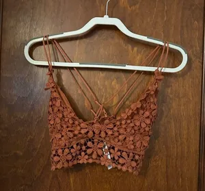Free People Women's Miss Dazie Bralette, Coconut Shell, Brown Size L thumbnail 3