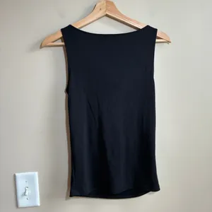 John Galt Cowl Neck Tank Top One Size Black Women Draped Cotton Blend thumbnail 6