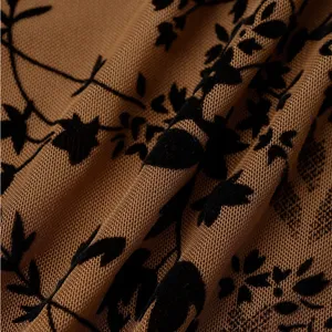 Rihoas Brown Floral Two-piece Midi Dress thumbnail 9