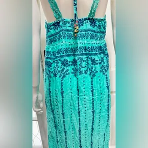 RAGA Maxi Tiered Floral Dress Somewhere in Paradise Turquoise Boho Festival A1 thumbnail 5