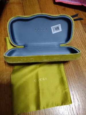 Gucci Chartreuse Velvet Sunglasses Case with Matching Dust Bag thumbnail 1