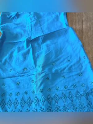 Rampage Turquoise Blue Embroidered Slip Dress thumbnail 6