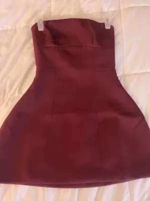 Showpo Mini Dress Burgundy Wren thumbnail 1