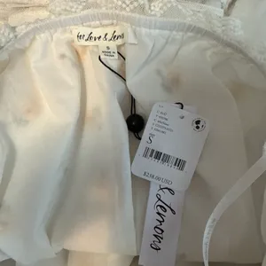 For Love & Lemons Leanne Mini Dress White Floral Embroidered Size Small thumbnail 5