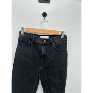 Abercrombie & Fitch The Skinny High Rise‎ Black Ankle Slit Jeans 25/0S DZ15 thumbnail 5