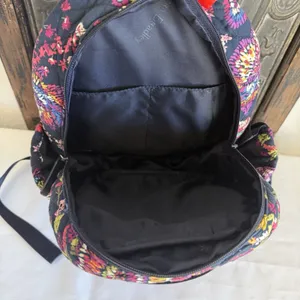 Vera Bradley Small Zipper Backpack Midnight Wildflowers‎ Travel Boho Artsy thumbnail 8