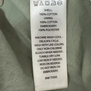 3271 | Lucky Brand Embroidered Tiered Midi Dress Sage Green Cotton Women L thumbnail 10