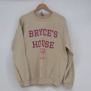 Gildan Bryce's House Philadelphia Baseball Graphic Crewneck Sweatshirt Tan L thumbnail 2
