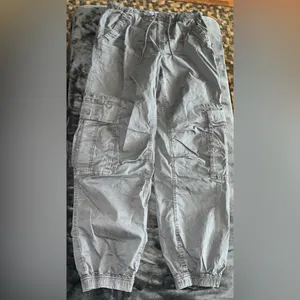 Garage Tanner Tie Up Cargo Pant in Grey Forged Iron Size Small thumbnail 5