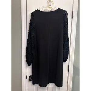Alfani Women’s 2X Black Shimmer Sleeves Shift Dress NWT Plus Size Cocktail Dress thumbnail 10