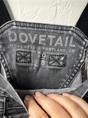 Dovetail Freshley Washed Black Canvas Workwear Overalls Plus Size Petite thumbnail 8