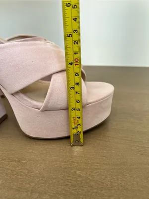 Lulu's Pale Pink Aliany Platform Mule Heels size 8 thumbnail 6
